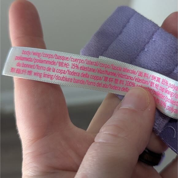 VS PINK Wear Everywhere Wireless Lightly Lined Purple Tie Dye Bra Size 38C - Picture 7 of 8